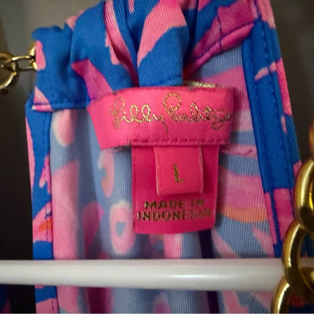 Lilly Pulitzer Pink and Blue Blouse - Picture 1 of 3